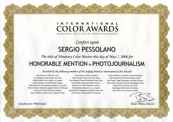 Honorable Mention in Photojournalism